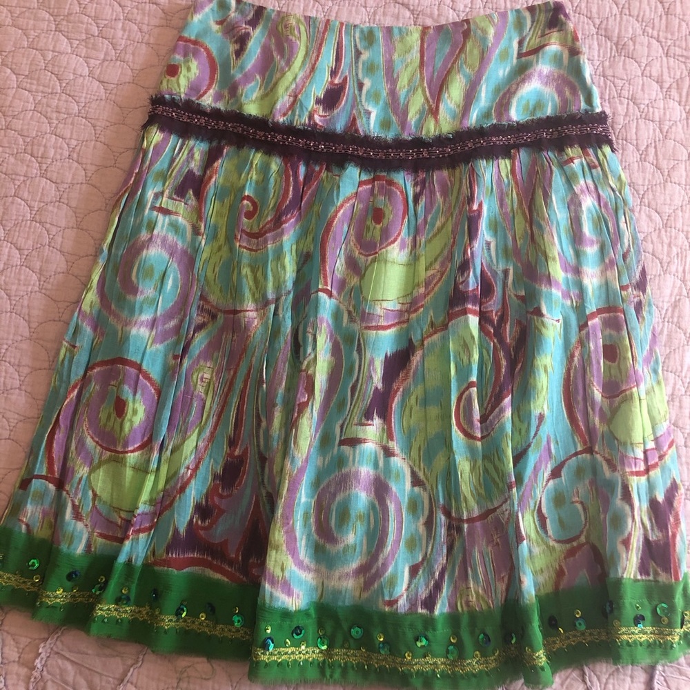 ❤️RUTH❤️ Bohemian Cotton Embellished Skirt Casual